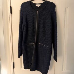 Etcetera Midnight Blue Cardigan with Zipper Details
